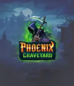 The eerie and atmospheric Phoenix Graveyard slot game interface by ELK Studios, featuring a mysterious graveyard setting. Displayed in this image is the slot's innovative expanding reels, coupled with its gorgeous symbols and gothic theme. The design reflects the game's legend of the phoenix's revival, attractive for those interested in legends.