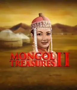 Step into the vibrant history of Mongolia with Mongol Treasures 2 slot by Endorphina, highlighting a beautiful Mongolian woman clothed in traditional attire against a sunset-lit Mongolian steppe backdrop. This image evokes the beauty of Mongolian tradition, offering a unique cultural journey. 