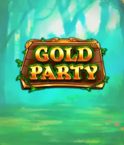 Step into the fairy-tale forest of the Gold Party game by Pragmatic Play, showcasing a beautifully designed wooden sign decorated with golden letters. The backdrop of misty green forest which adds a sense of mystery to the game's theme. Great for fans of nature-themed slots, offering a captivating gaming experience. 